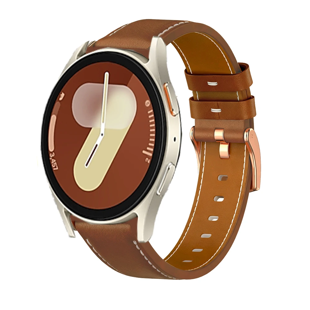 Premium Leather Watchband Bracelet, 18mm/20mm, Universal Fit