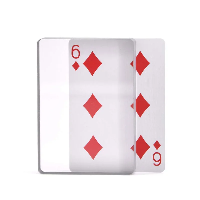 

Creative Acrylic Entertainment Board Games Close-Up Magic Tricks Top Clear Crystal Ice Block Glass Omni Deck Playing Cards