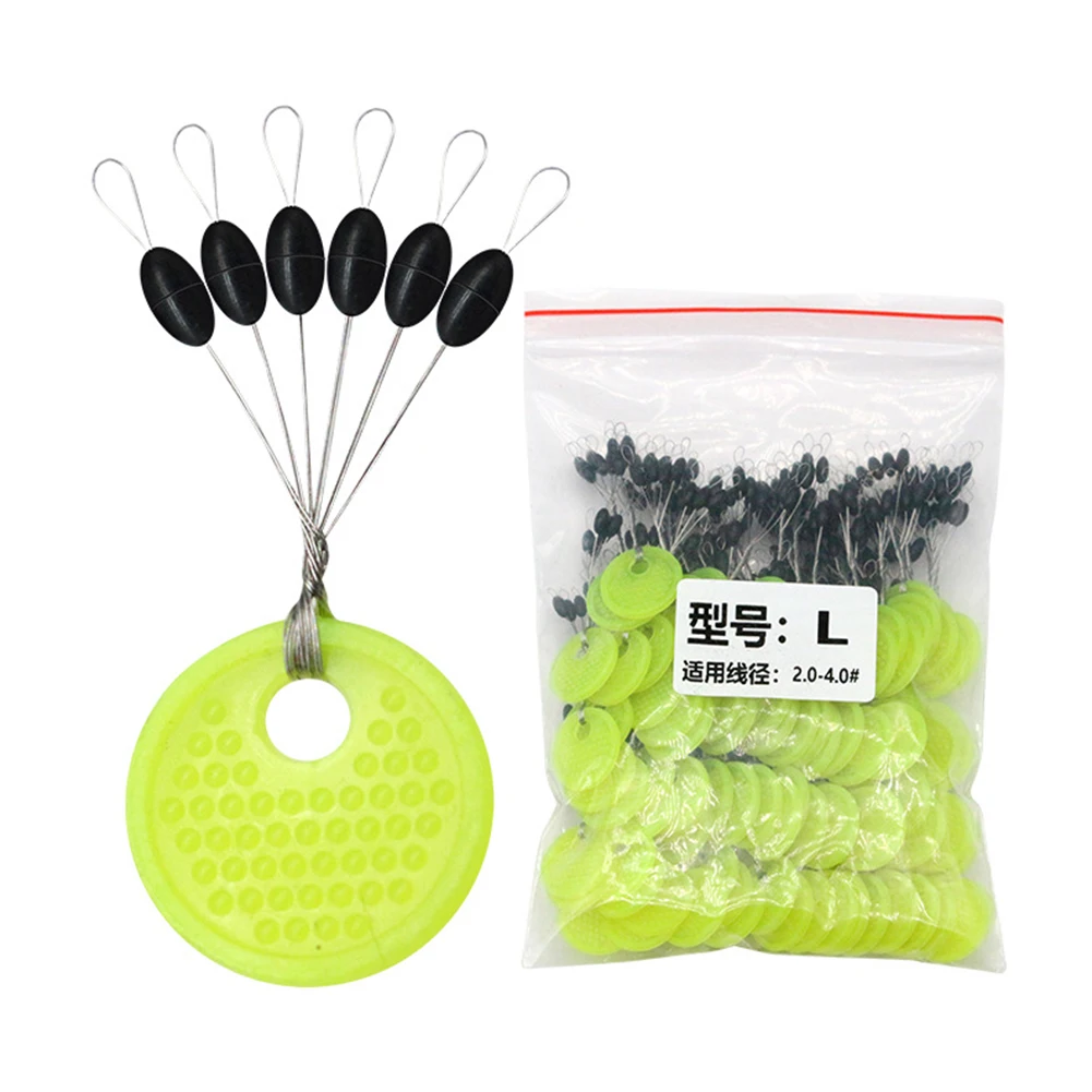 60pcs 10 Group Set Rubber Space Beans Stopper for Fishing Bait