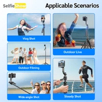 C17 Tripod 360°Auto-Rotation AI Tracking Remote Control Bluetooth Shooting Quadrapod Selfie Stick Stabilizer Optional Fill Light - Image 6
