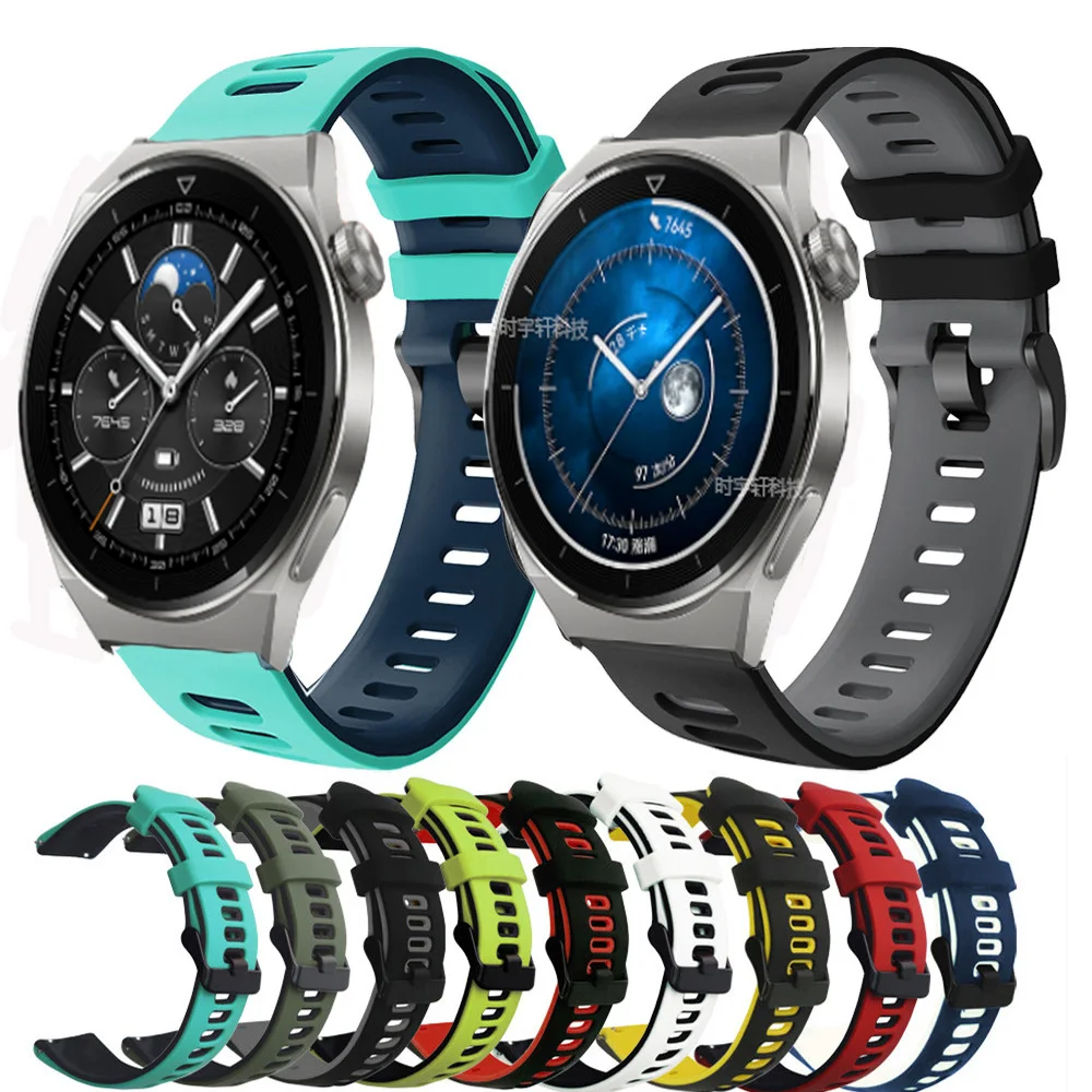 

For Huawei Watch GT 3 Pro 46mm 43mm Silicone 22mm 20mm Sport Strap For Huawei Watch 4/GT 2 GT 3 42mm/GT 2 Pro/2E/Runner Bracelet