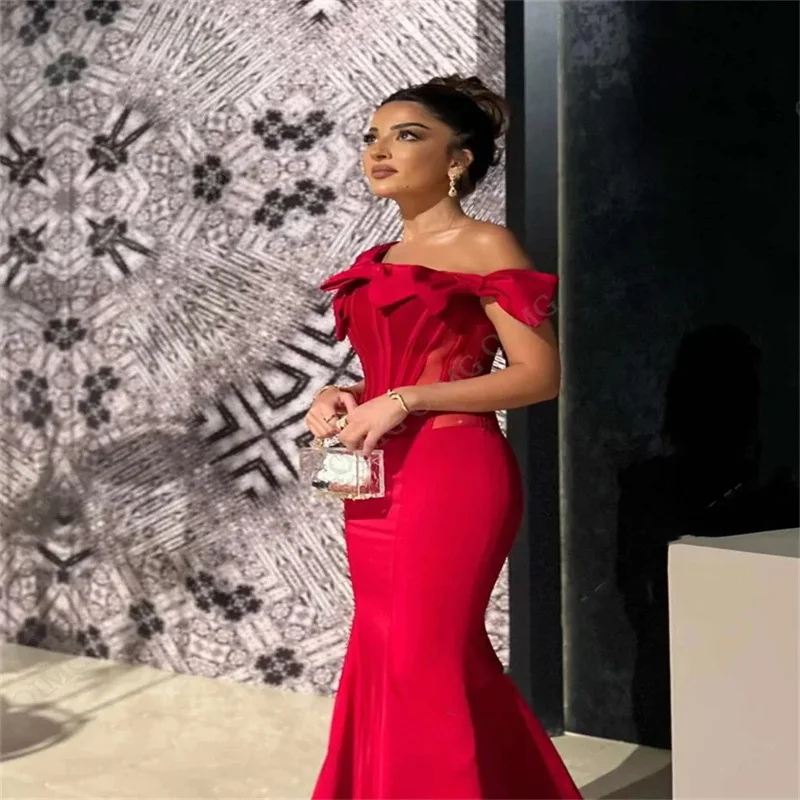 Women Single Sleeve with Bow Long Bodycon Dress Evening Wedding Guest Party Dress