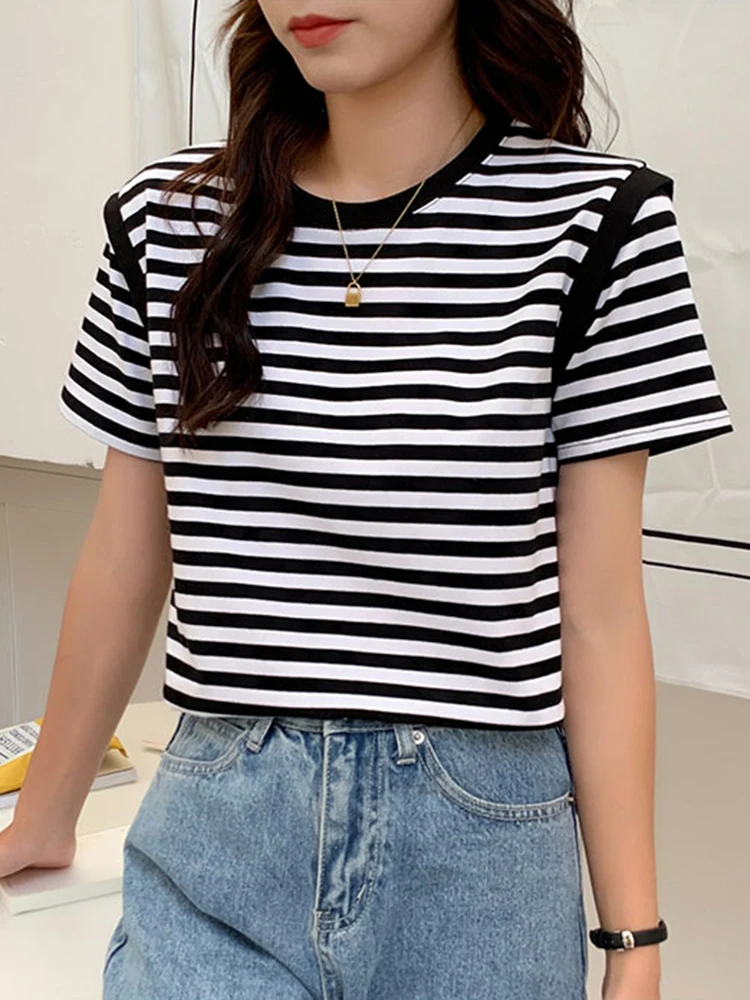 [ JEANS] Striped T-shirt ★大人気★ STRIPED T-SHIRT - White | ZARA United States