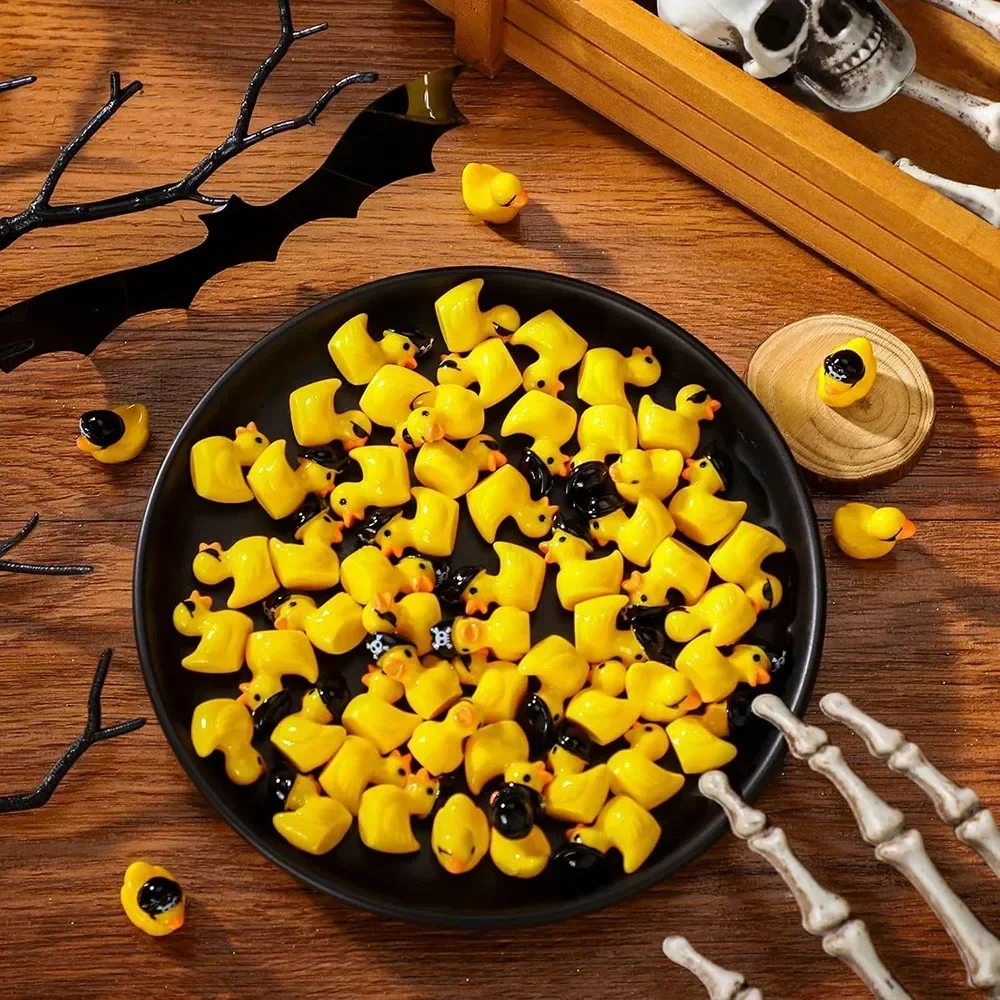 50 Mini Anatre In Resina Di Halloween, Zucca, Dimensioni 1,8x1,5 Cm, Per Decorazioni, Bomboniere E Micro Paesaggi