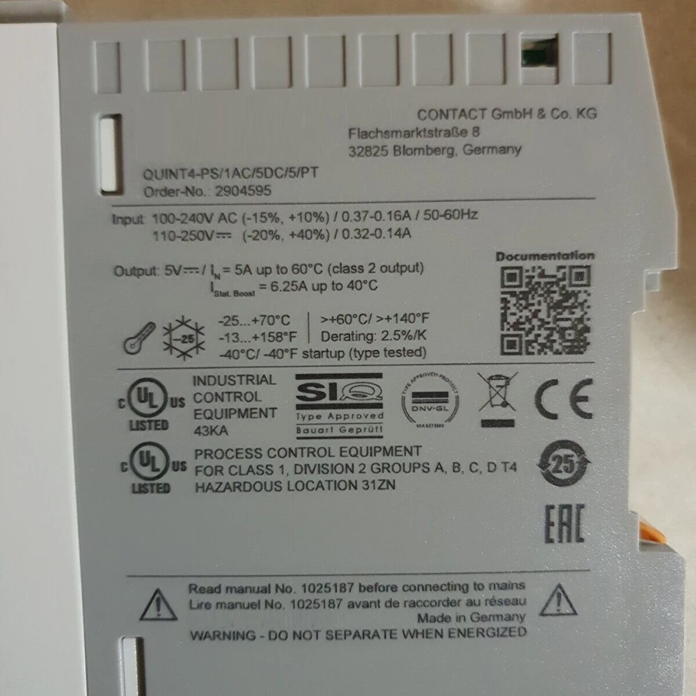 2904595 QUINT4-PS/1AC/5DC/5/PT QUINT POWER For Phoenix Switching Power Supply Output 5VDC/5A 5 2904595 QUINT4-PS/1AC/5DC/5/PT QUINT POWER For Phoenix Switching Power Supply Output 5VDC/5A - Image 3