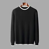New Autumn/Winter Wave 100% Merino wool cashmere sweater men's O-neck pullover warm bottom knit shirt top 3