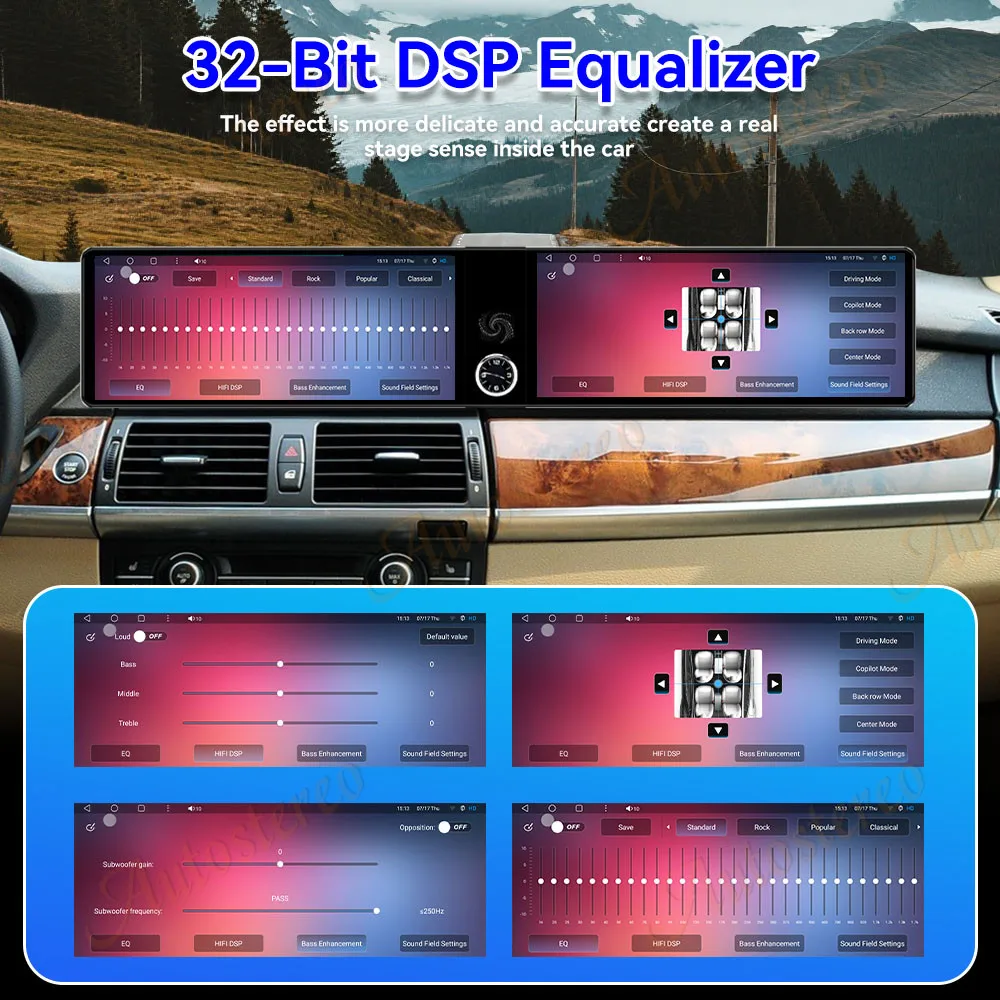 Dual Screen Android14 Car Radio Carplay Screen For BMW X5 E70 X6 E71 X6M X5M 200