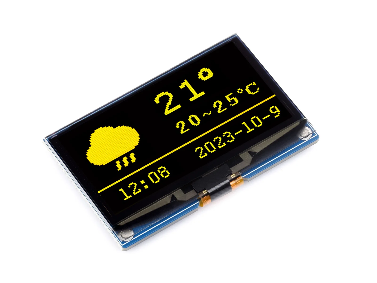 Waveshare 2.42인치 OLED 디스플레이 모듈, 128×64 해상도, SPI/I2C 통신, 내장 SSD1309 드라이버 칩