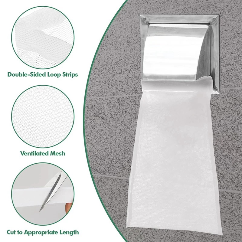 4Pack Dryer Vent Lint Bags Lint Traps Dust Bag For Outdoor Dryer Vents Capturing And Dust White