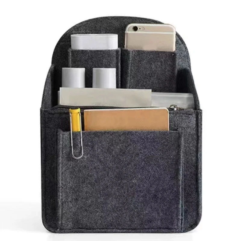 

Shoulder Bag Handbag Felt Insert Pocket Backpack Organizer Insert Small Bag Divider Large Travel Rucksack Insert Bag