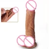 8.3 Inch XXL Realistic Dildo with Powerful Suction CupRealistic Penis Sex Toy Flexible G-spot Dildo with Curved Shaft and Ball 1