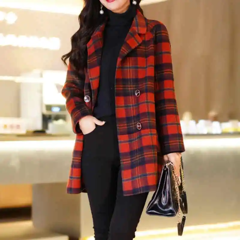 Cappotto Tartan Cappotto Scozzese Rosso Tartan Cappotto Con Frange