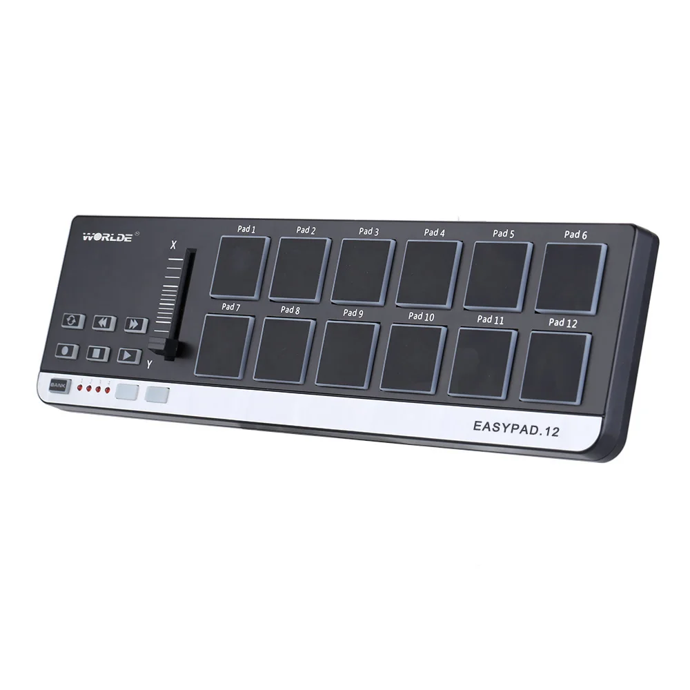 High Quality EasyPad.12 Portable Mini USB 12 Drum Pad MIDI Controller Hot Sale 4 Banks for Different Settings