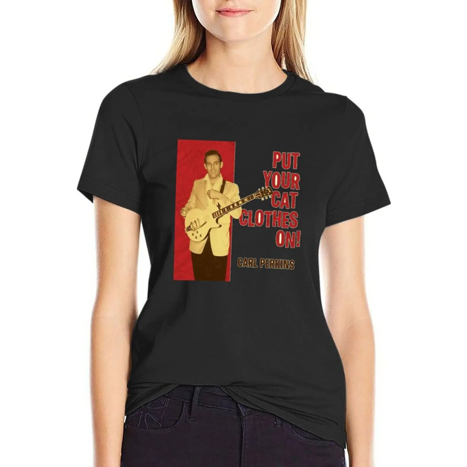 

Carl Perkins Essential T-shirt female vintage clothes summer top t shirt Women