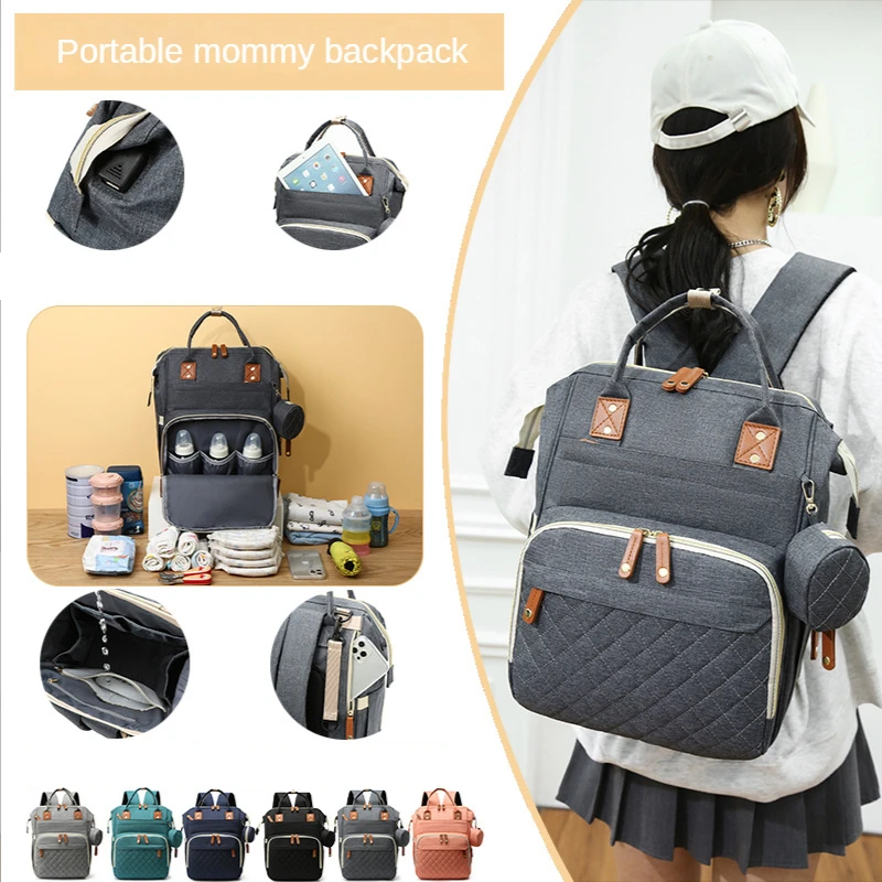 

Waterproof Portable Mommy Bag Multi-function Baby Diaper Packet Mom Travel Babies Backpack Large Capacity Infant Storage Package