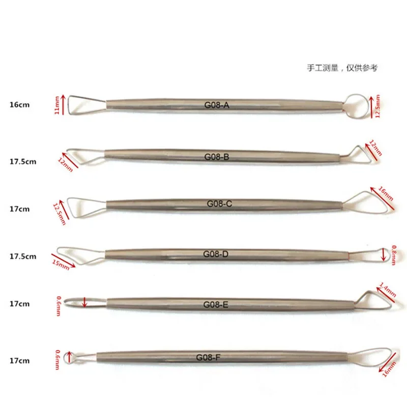 Description Picture 4 of itemStainless Steel Aluminium Handle Scraper Pottery Ceramic Carving Tools Clay Sculpting DIY Tool