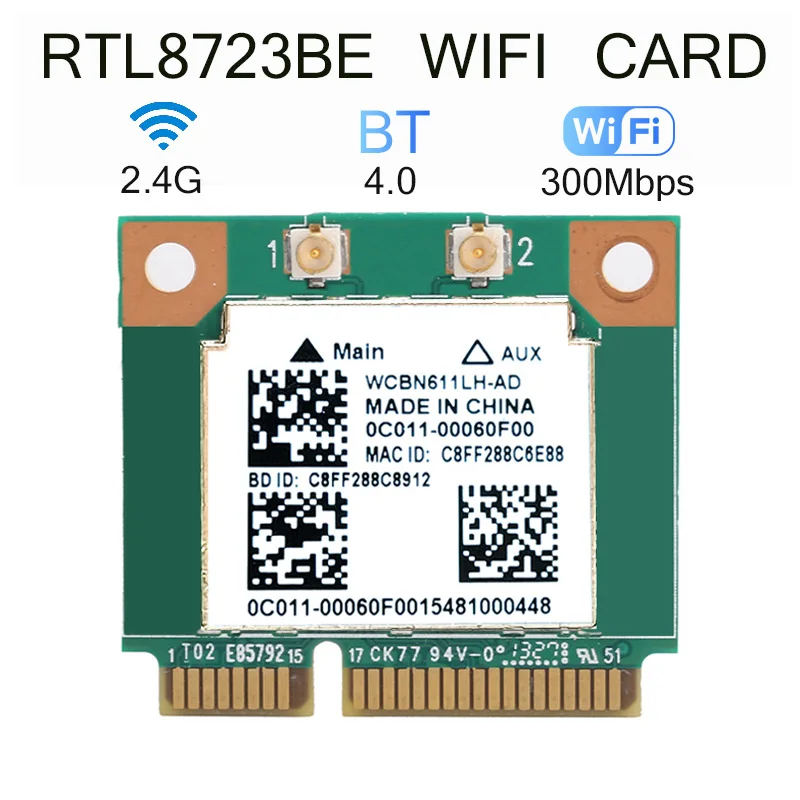 RTL8822CE 1200Mbps 2.4G/5Ghz 802.11AC WiFi Card Network mini PCIe RTL8821CE Bluetooth 5.0 Support Laptop/PC Windows 10/11 wireless adapter Network Cards