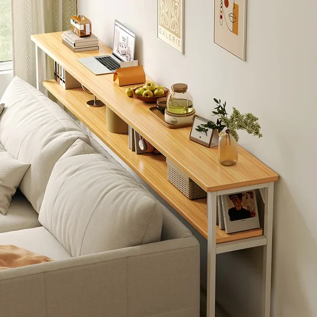 Table d'Appoint Super Étroite Moderne Simple, Système de Rangement de Couture, Table de oral et de Salon, Table à Thé Multifonctionnelle 1