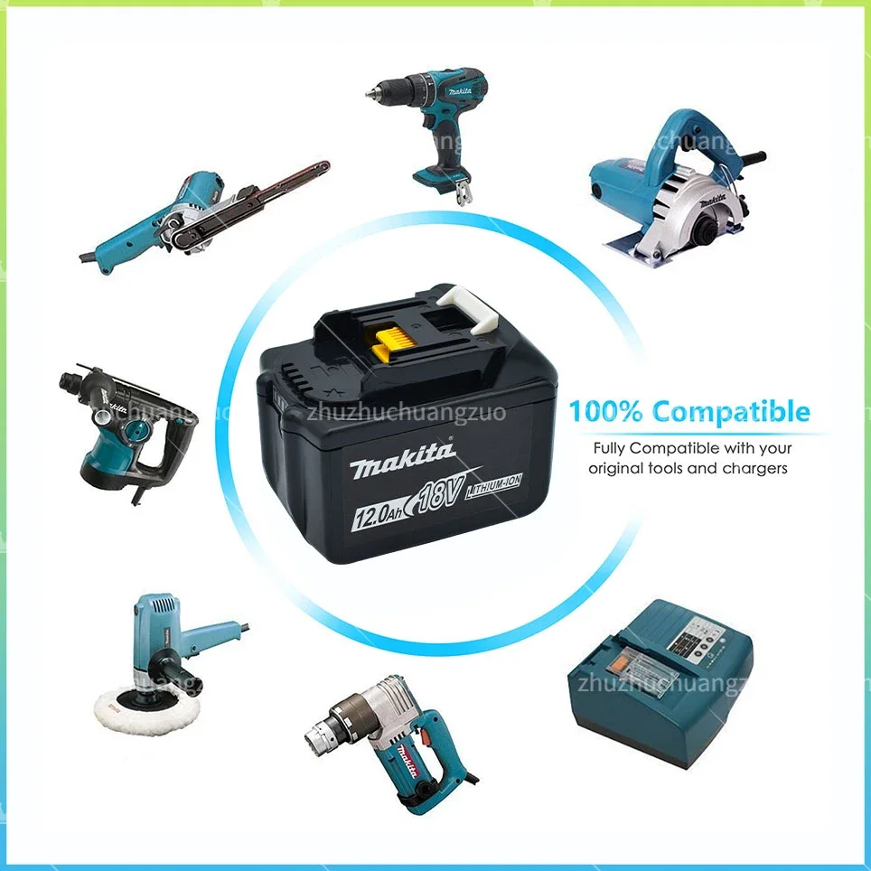 100% Makita Замена 18V 12.0Ah батарея для BL1830 BL1830B BL1840 BL1840B BL1850 BL1850B аккумуляторная батарея