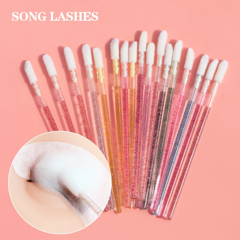 

Song Lashes Bling Lip Brushes for Clean Lashes Cotton Head Material Environment-Friendly LipBrush Head with Beauty