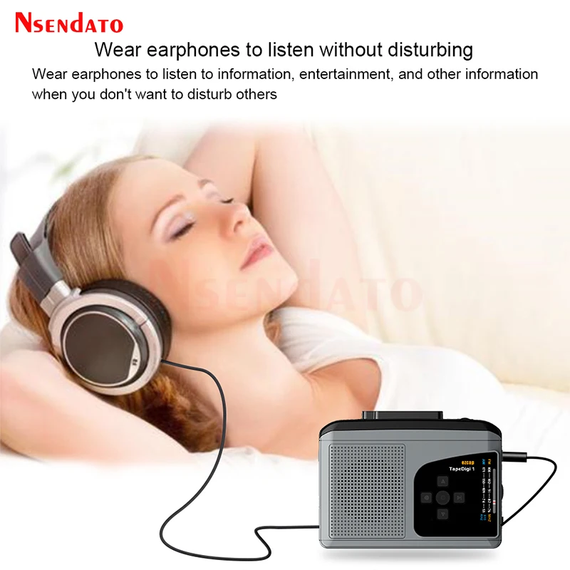 Ezcap234 Original Tape Cassette Player To MP3 Converter With Speaker AM/FM Radio Cassette Recorder To TF Card Audio Capture Card