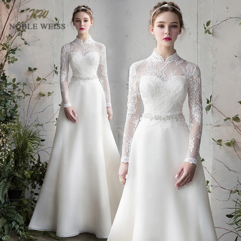 vestito-da-cerimonia-nuziale-di-pavimento-lunghezza-una-linea-di-organza-abiti-da-sposa-vestido-de-noiva-abito-da-sposa-semplice