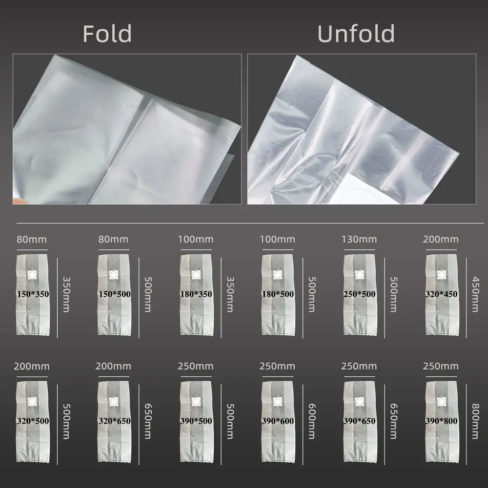 50/100PCS 0.2um Filter PP Mushroom Spawn Grow Bag 0.06mm Thickness Breathable High Temperature Polypropylene Bags Garden Planter 2