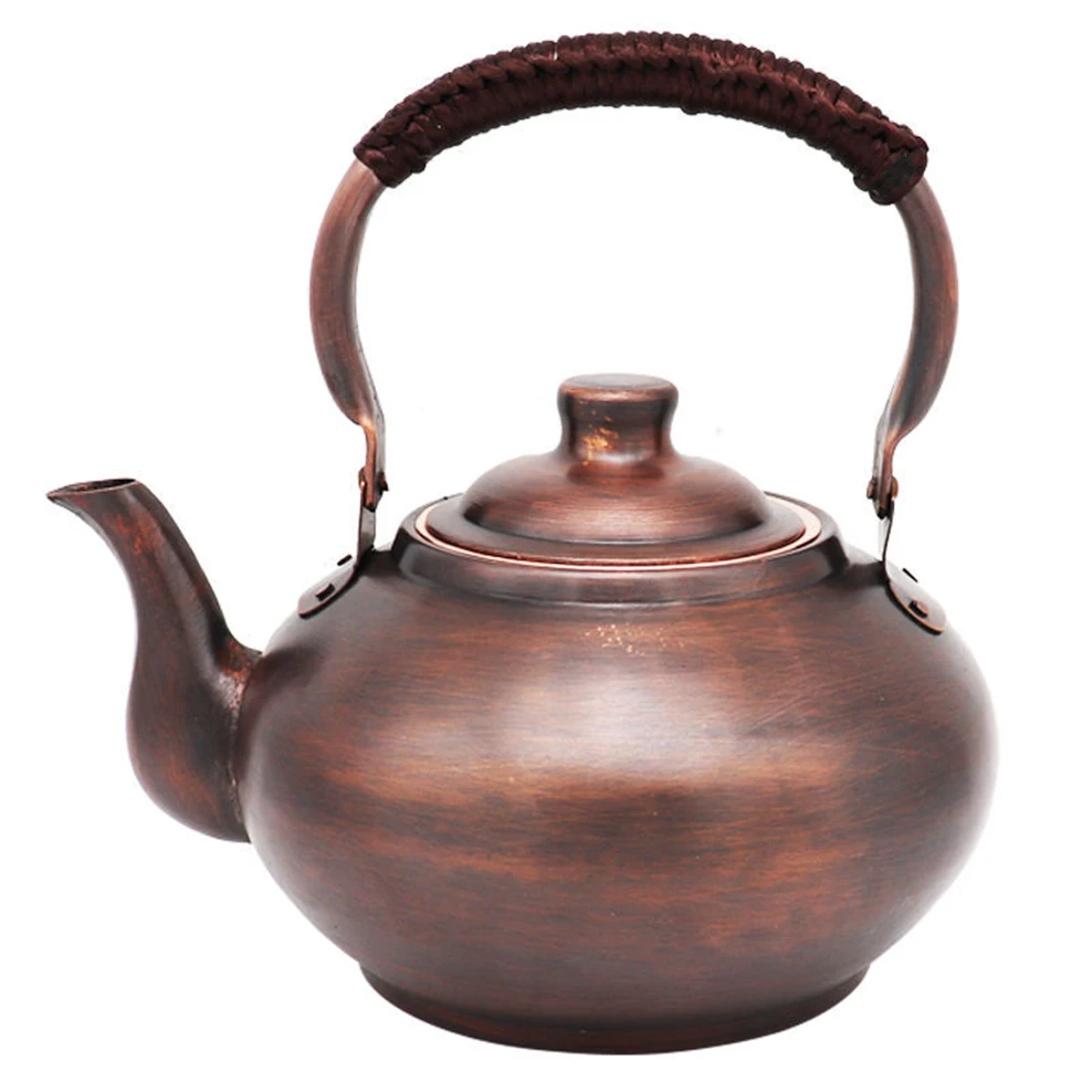 

1.2L Chinese Red Copper Teapot Handmade Brew Tea Pot With Filter Boiling Kettle For Restaurant Health Teapot
