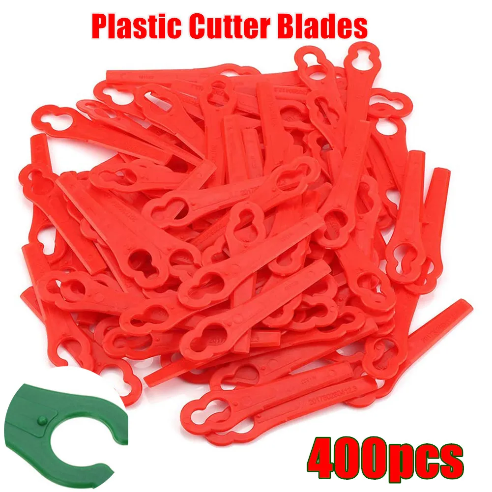 100-400pcs Plastic Lawn Mower Brush Cutter Blades Replacement Garden Trimmer Replacement Parts Garden Power Tools Accessories