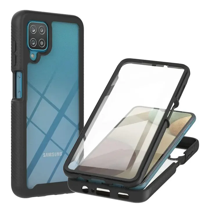 Crystal Clear 360° Protective Bumper Armor Case with Front Film - Shockproof Phone Shell
