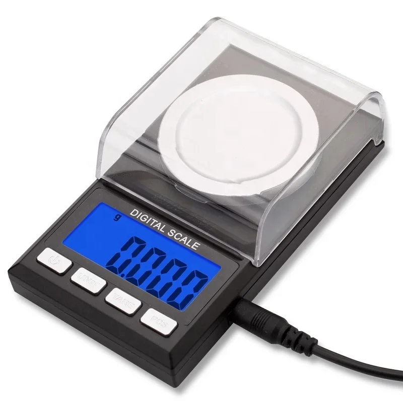 High Precision Professional Digital Milligram Scale 0.001g Mini Electronic  Balance Powder Scale Black Gold Jewelry Digital Weight with Calibration  Weight Tweezer and Weighing Pan,10g 20g 50g 100g Range