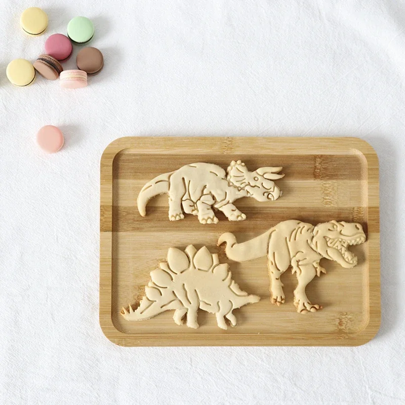 Dinosaur Cookie Cutter T-Rex Stegosaurus Cookie Mold Children Favor Stamp Birthday Party Dessert Mold Fondant Cake Decors