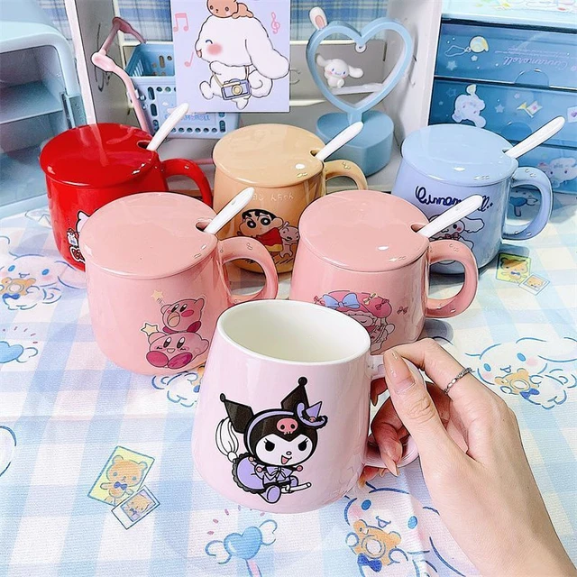 Cartoon Kirby Cup Karbi Mug Water Anime Cute Pink Chef Figure Kawaii Mug  Coffee Glass Cup Milk Water Cups Girl Birthday Gifts