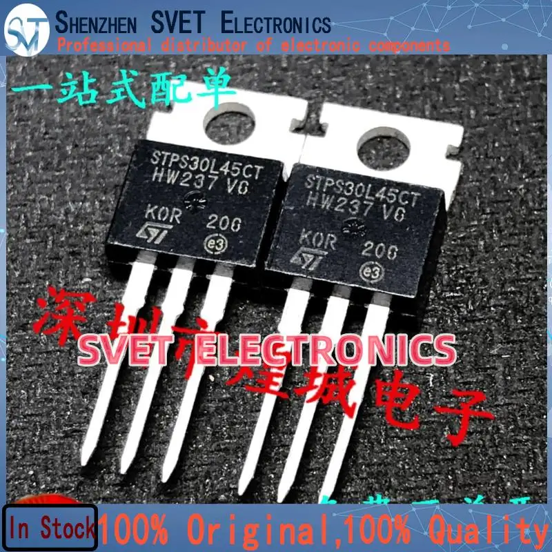 10PCS-50PCS STPS30L45CT TO-220 MOS 45V 30A Original In Stock ping