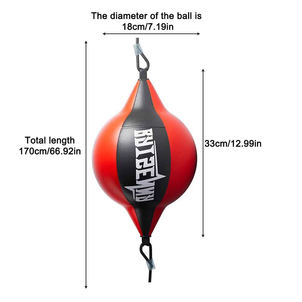 Boxing Punching Bag Boxing Speed Ball Boxing Reaction Ball Punching Ball PU Pear Boxing Bag Reflex Double End Boxing Sport Dodge Speed Ball Inflatable Floor to Ceiling Muay Thai Bag