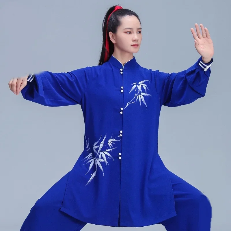 

Martial Art Uniform Kung Fu Suit Tai Chi Clothing Women Chinese Traditional Folk Taiji Outdoor Walking Morning Sprots 11028