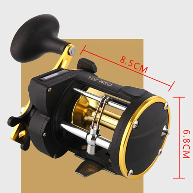 Fishing Drum Reel Right Hand With Counter For Sea Boat Fishing