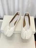 Summer Women Breathable Hollow Out Sheepskin Genuine Leather Flats Shoes Slip On Loafers Bowknot Slip Toe Moccasin Gommino Shoes 4