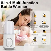 Baby Bottle Warmer 6 In 1 Automatic Baby Milk Warmer Baby Food Heater Safe Fast Feeding Bottle Warmer For Breastmilk Formula 2