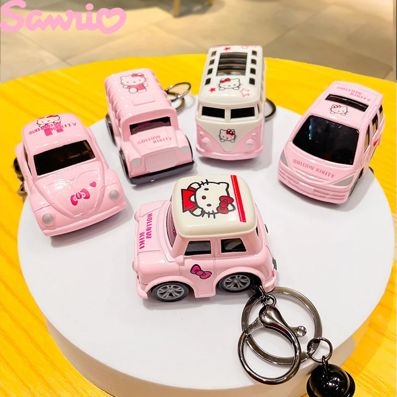 

Kawaii Sanrio Hello Kitty Keychains Cute Toy Cars Animes Doll Key Chain Cartoon Bag Ornaments Fashion Couple Pendant Key Ring