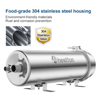 Wheelton PVDF UF 3500L/H เครื่องกรองน้ําทั้งบ้านกรองกรอง 0.01um การกรอง SUS304 น้ําดื่ม 2