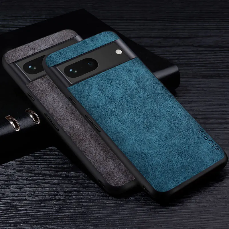 Luxurious PU Leather Scratch-Resistant Phone Case - Solid Color Cover