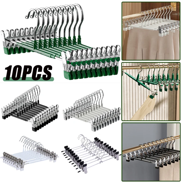 Hangers Hangers With Clips 20 Pack Metal Trouser Clip Hangers For