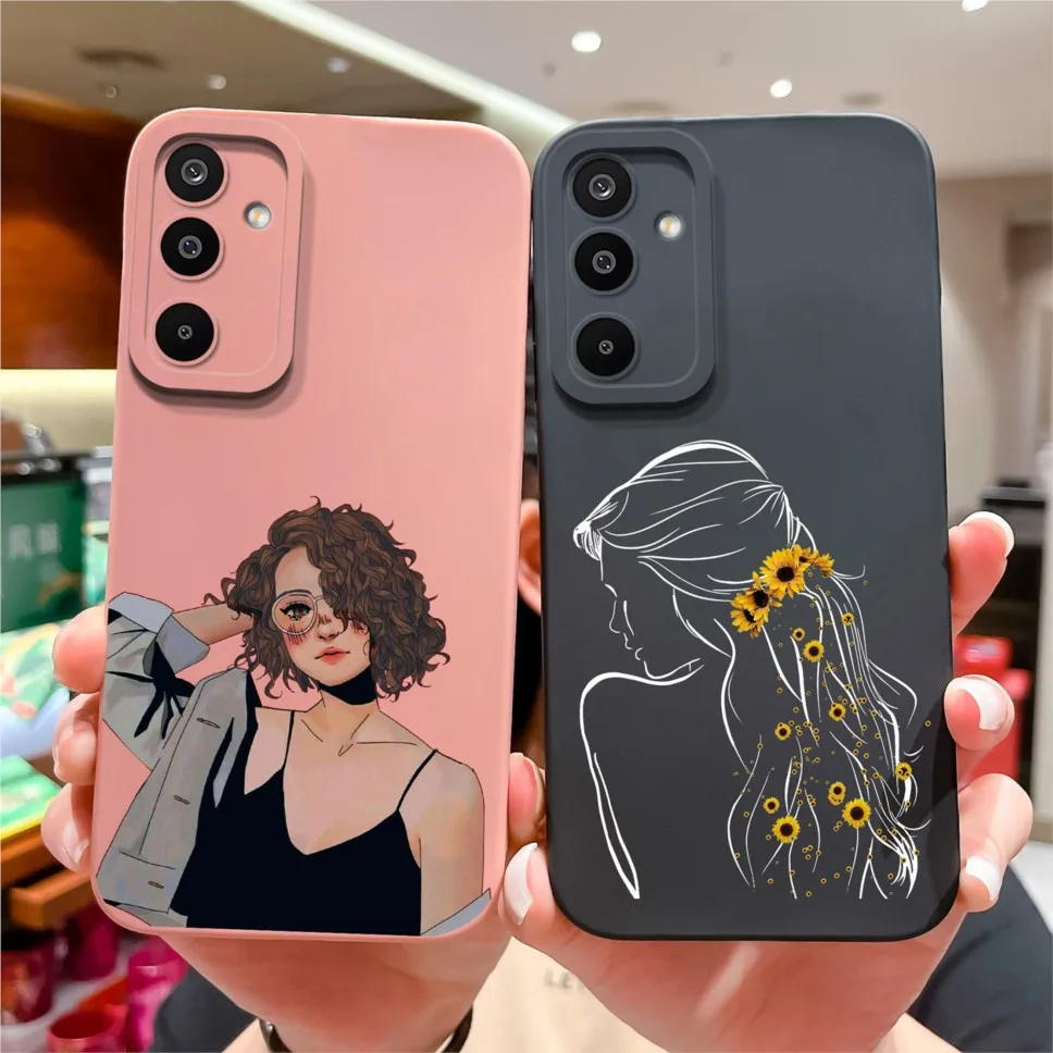 Fashion Pretty Sweet Girl Soft Liquid Silicone Protective Phone Case Cover
