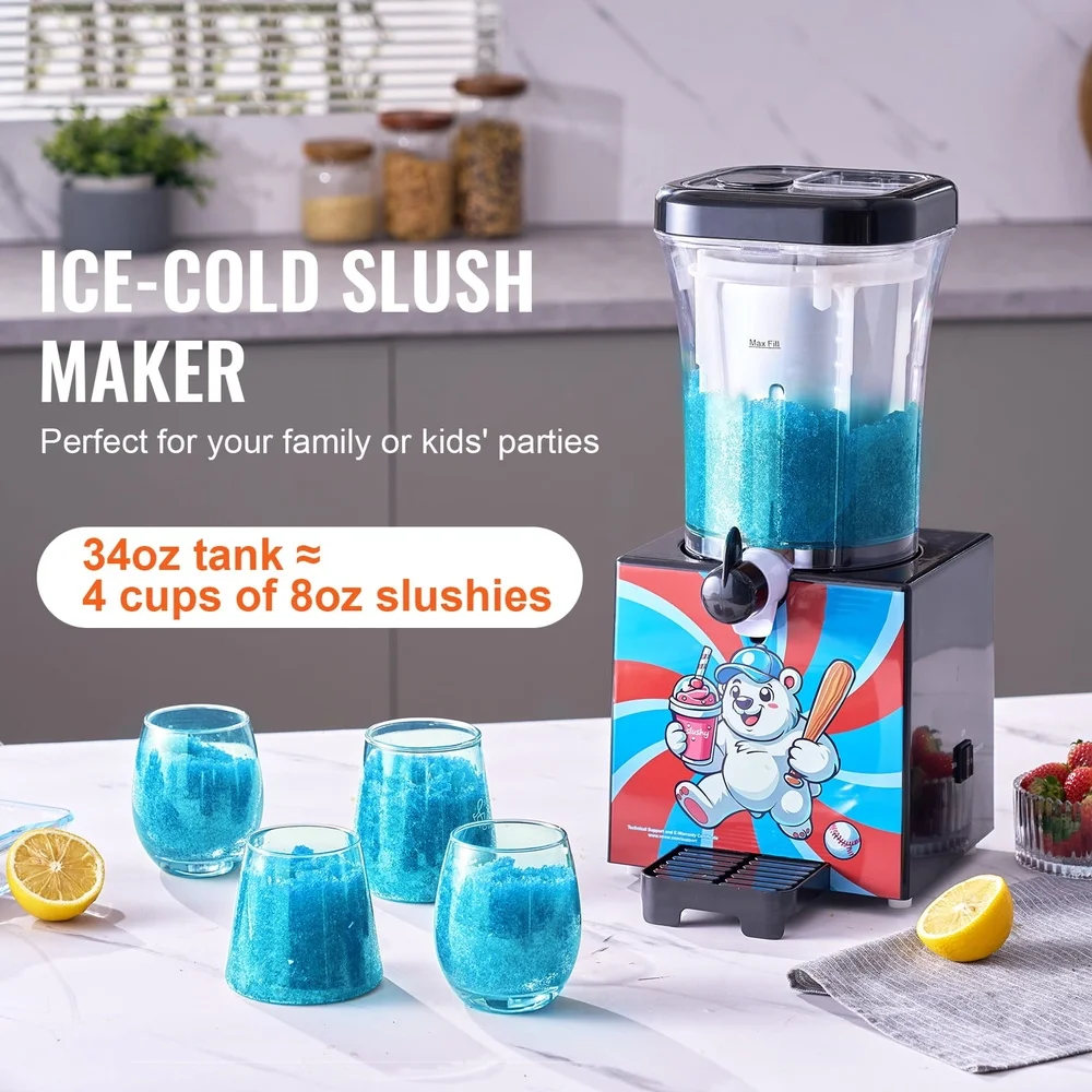 thumbnail image 2 of Countertop Shaved Ice Machine - Slushie Maker With 2 Reusable Cups & Scoop, Green 2 of 11