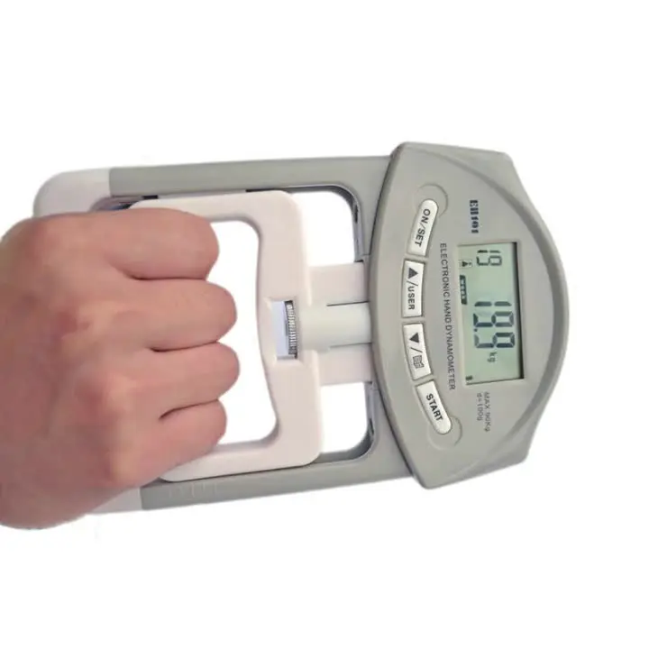 WONFAST手の強化剤デジタルハンドダイナモメーターグリップ力測定メーターオートキャプチャハンドグリップ力200 Lbs/90 Kgs (青) 筋力強化フィンガーデジタルハンドグリップパワーストレッチャーハンドグリッパー電子グリップ強度テスターハンドダイナモメーター