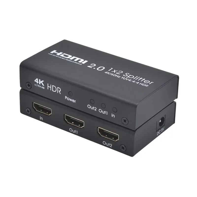 

4K 60Hz 2x1 HDMI-compatible Splitter 2 Port 4K HD 2.0 Splitter HD Splitter 1 Input 2 Output Support DTS-HD HDR for PC Laptop PS4