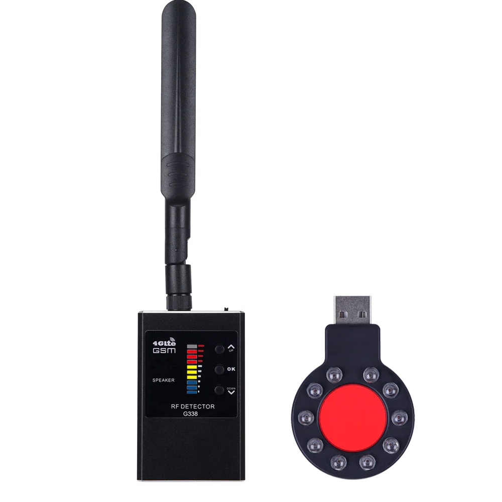 Hidden Camera Detector Infrared Camera Detector Camera Detector Signal Detector Professional Anti-spy Detector Camera GSM Audio Bug Finder GPS Signal Lens RF Tracker Detect Wireless Listening Device Scanner