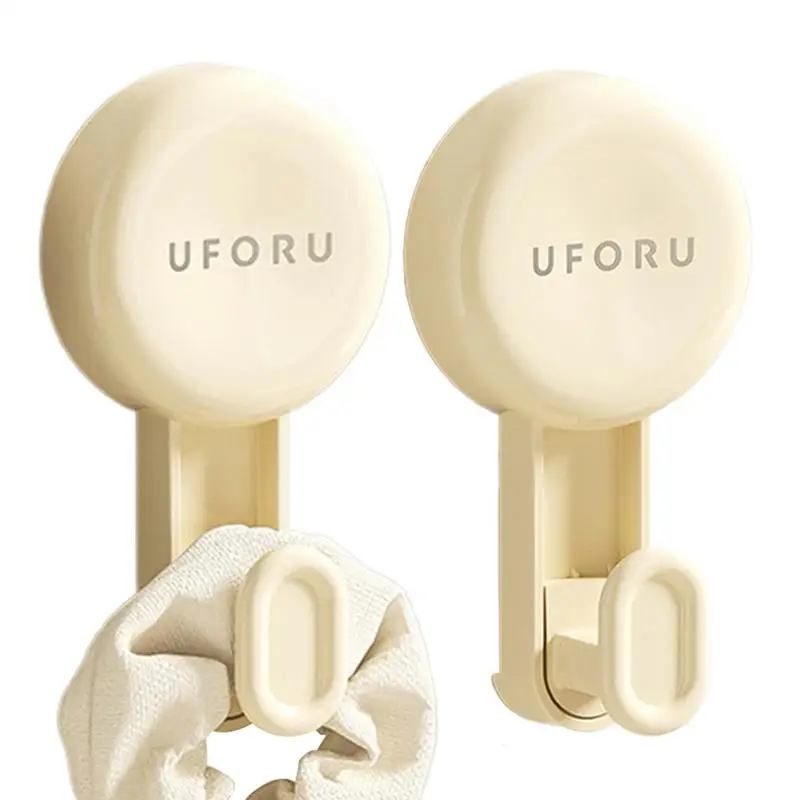 Strong Suction Cup Hooks 2X Loofah Holder Strong Bath Robe Hook Holder Waterproof Heavy Duty For Shower Bathroom Glass Door