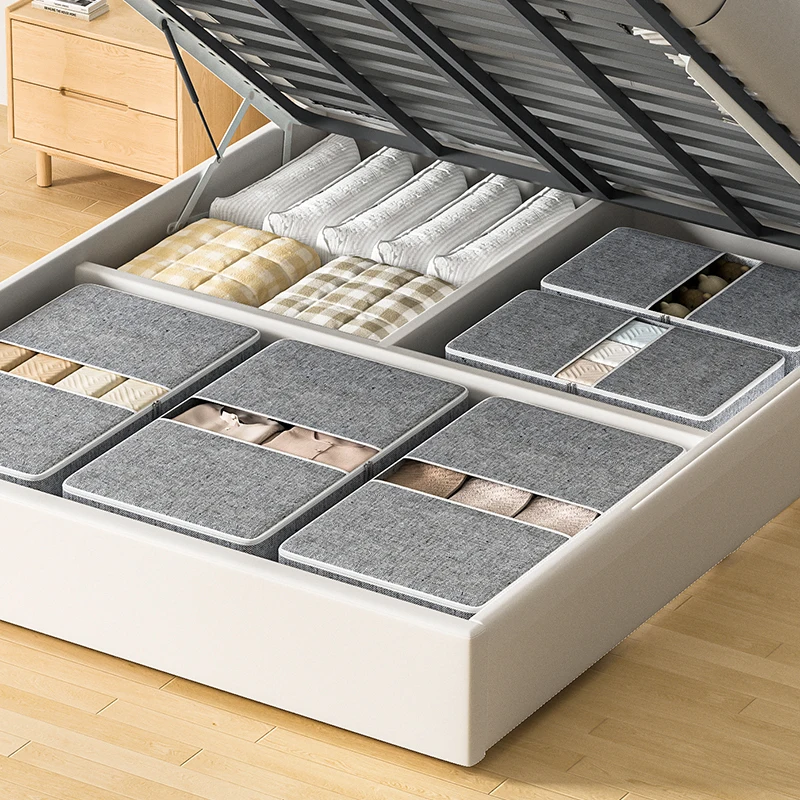 Under bed storage bag Portable folding quilt bag Wardrobe clothing storage box Wardrobe organizer Dustproof bag Large capacity 2